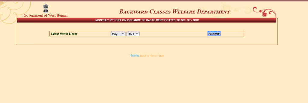 Caste certificate report