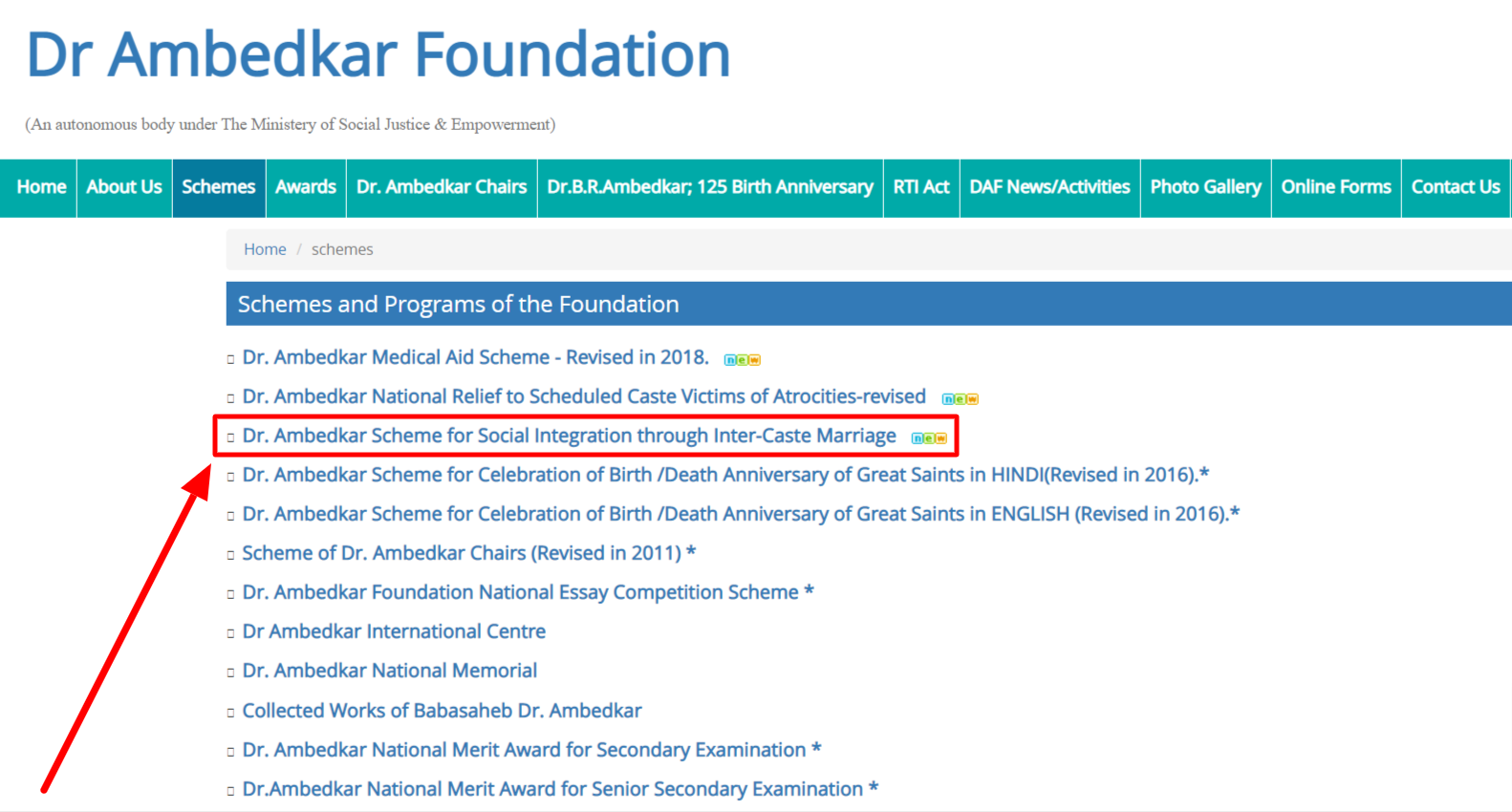 Dr-Ambedkar-Foundation click intercast marriage link