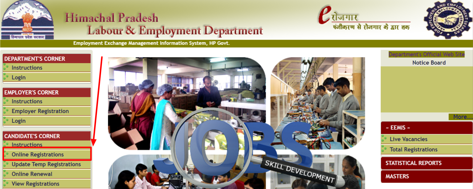 himaachal pradesh labour and employment click online registration