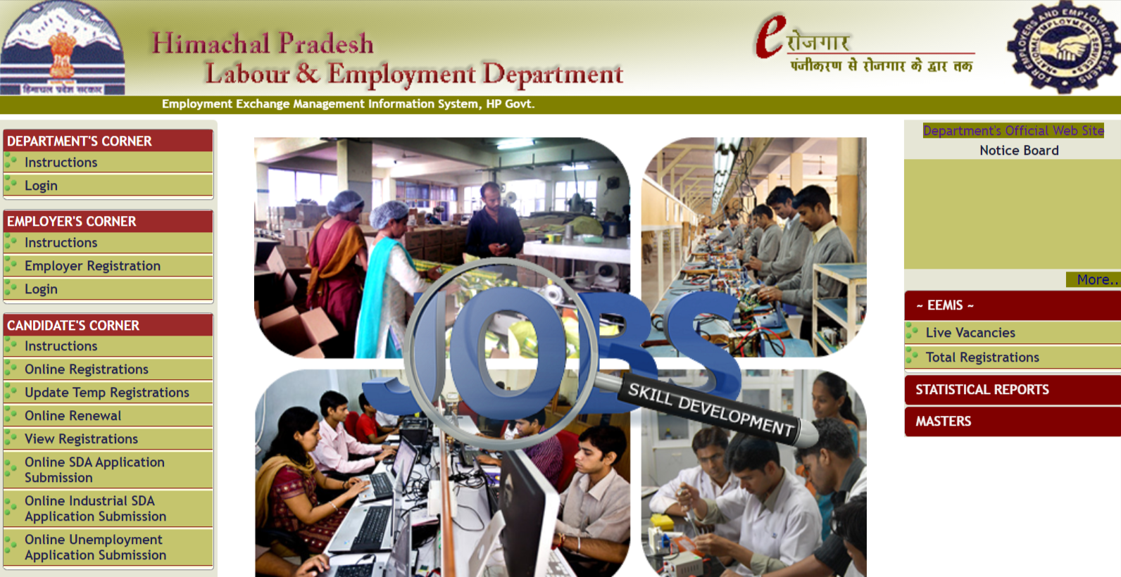 himaachal pradesh labour and employment official website