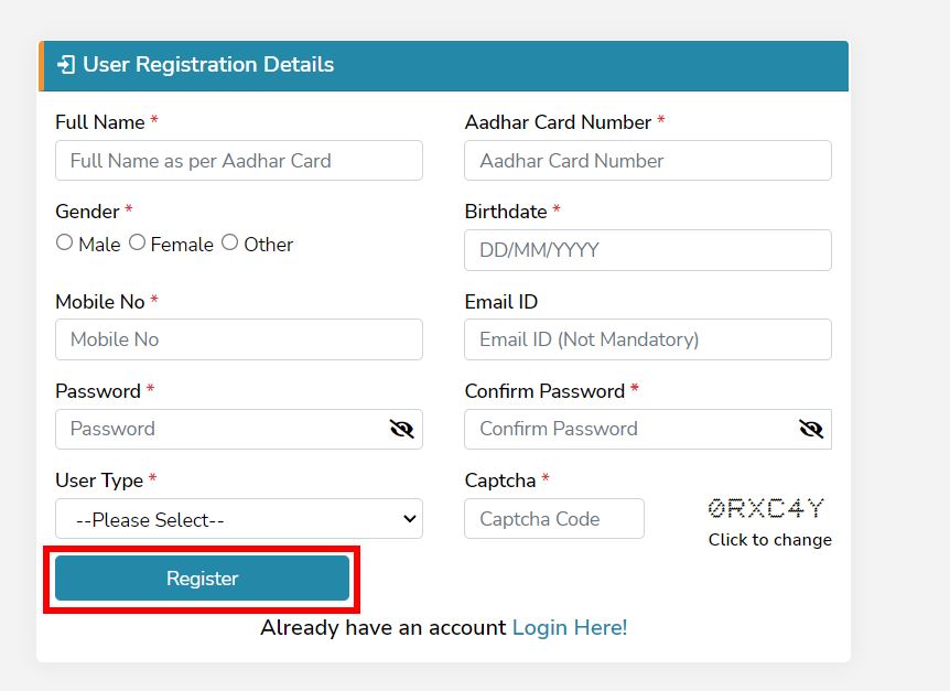 e nirman account registration form