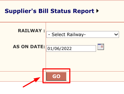 RESS Salary Slip Railway Employee - Filling details of supplier bill status report