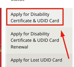 UDID Card Disability Certificate Online - online application option