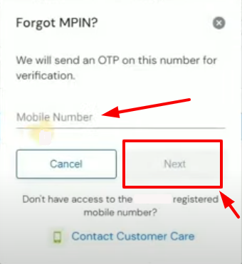 what is mpin - typing mobile number