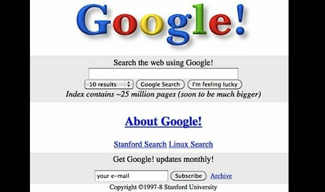 who owns google - first google search menu