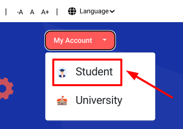 How to create ABC ID card in digilocker - chossing student option