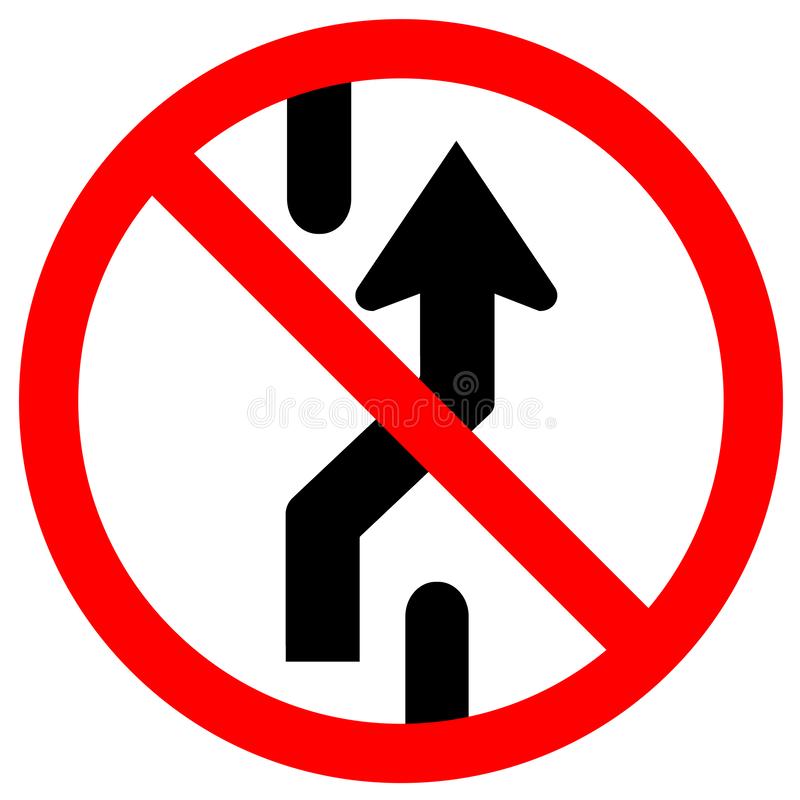 India’s Traffic Rules Signs - prohibit-changing lane