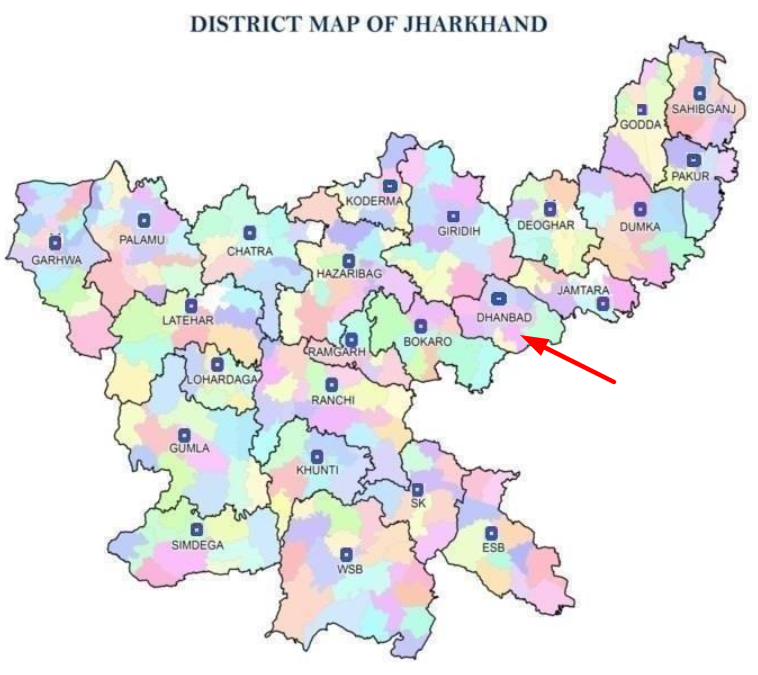 jharkhand bhu naksha apna khaata jharbhoomi jamabandi - choosing district name