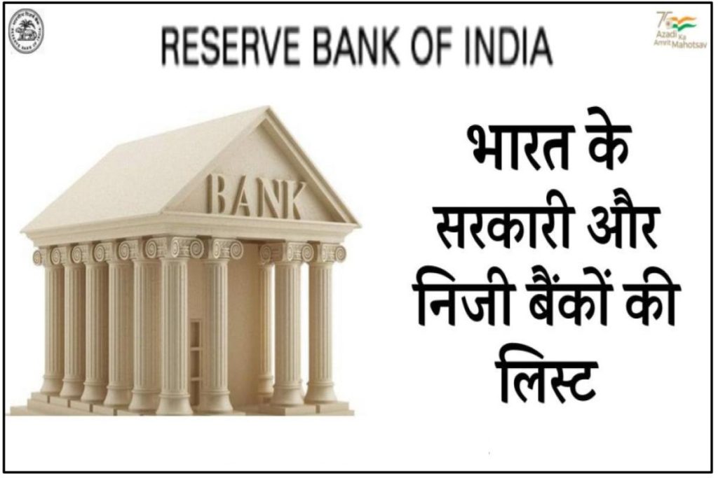 Government Banks And Private Banks in India - भारत के निजी एवं सरकारी बैंकों की सूची