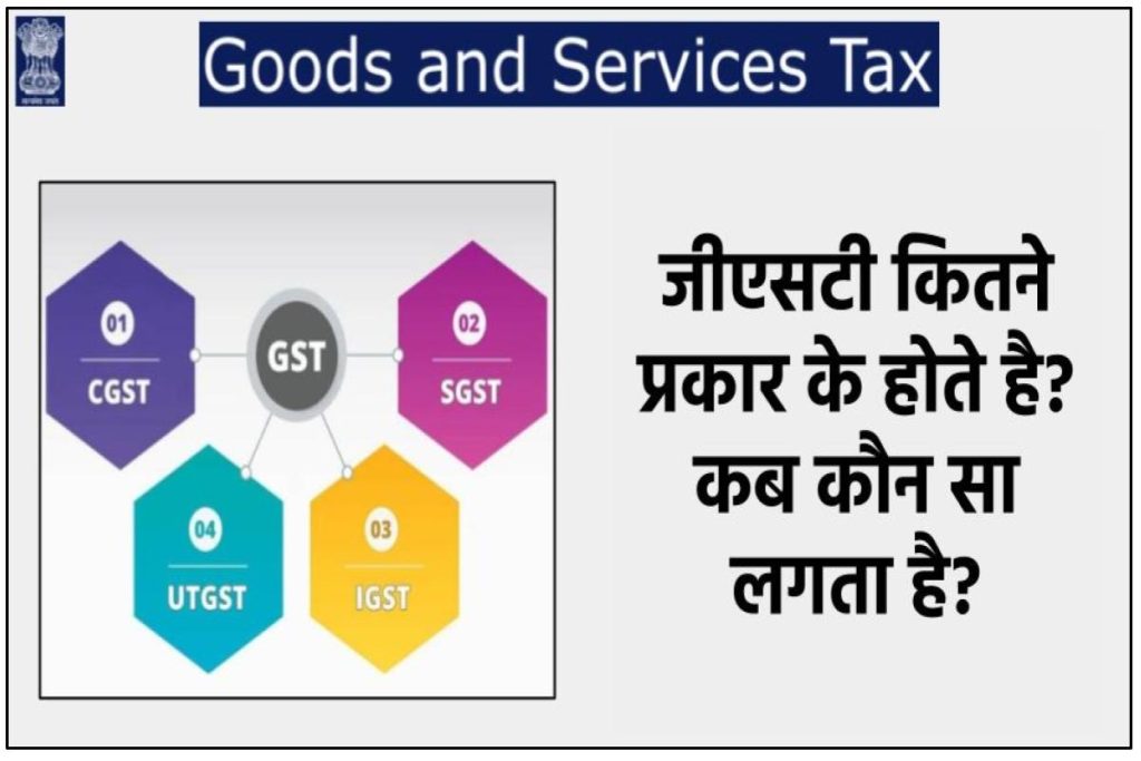 Types of GST in hindi - जीएसटी कितने प्रकार
