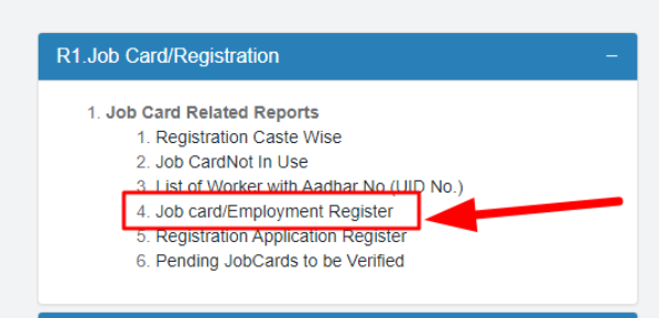 choosing job card or employment register