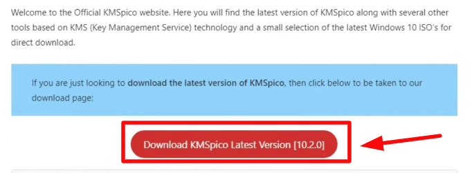 choosing latest version of kmspico software