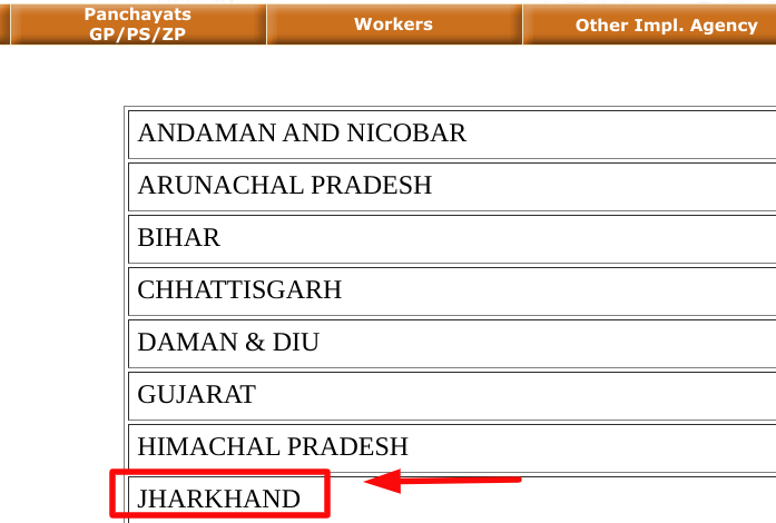 Choosing jharkhand state name